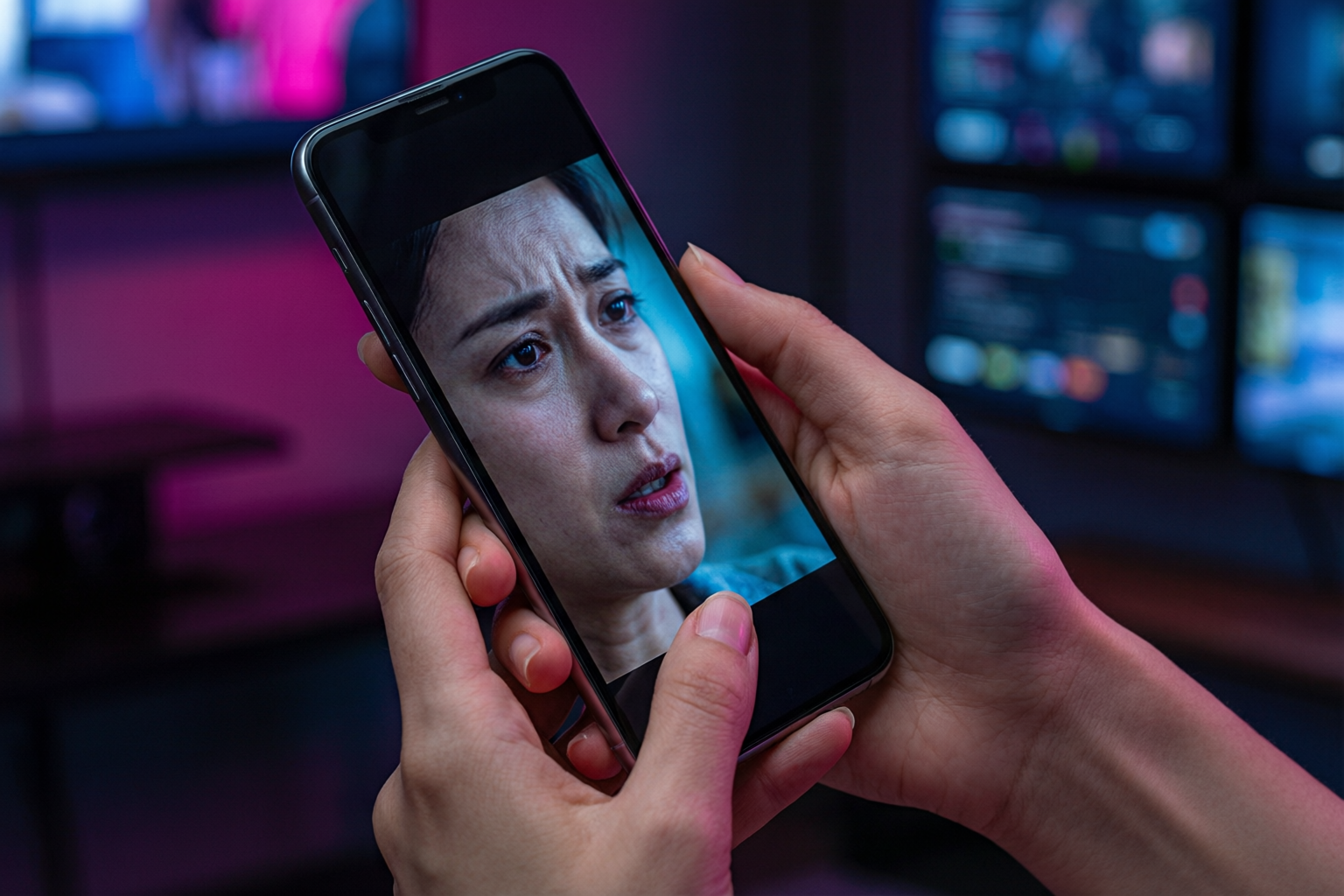 Viewers streaming a DOTPUSH drama on a smartphone